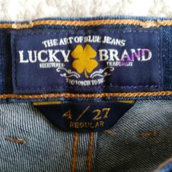 Lucky Brand Embroidered Sofia Boot Cut Jeans 4 / 27R Blue - Picture 3 of 16